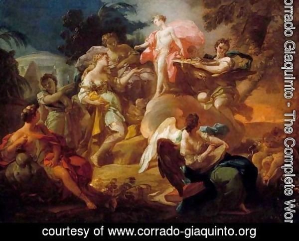 Corrado Giaquinto - Allegory of the Arts with Apollo and the Graces