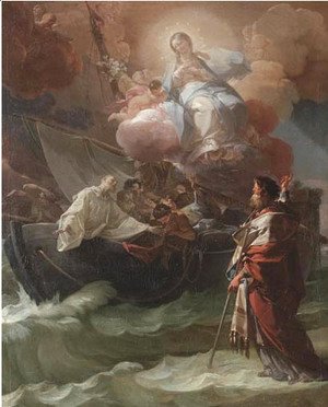 Saint Nicholas of Bari miraculously saving the victims of a shipwreck