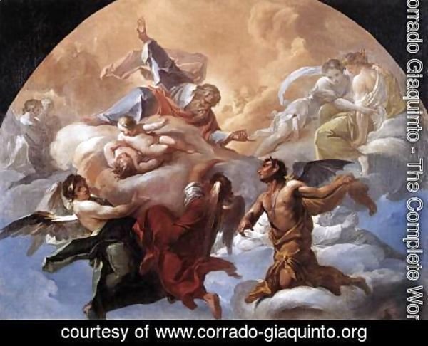 Corrado Giaquinto - Satan before the Lord around 1750